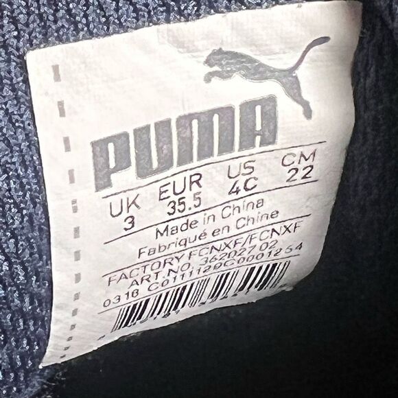 Kids PUMA Smash Fun SD Navy Blue Sneakers / Size 4C - Picture 10 of 10